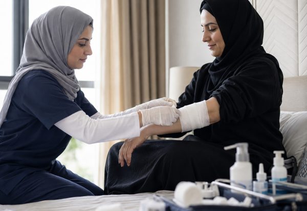 العناية بالجروح في المنزل