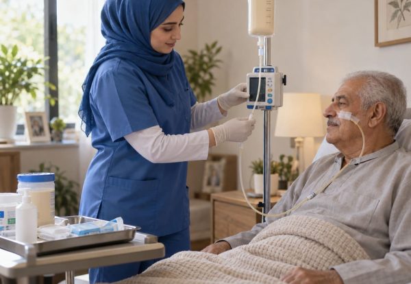 رعاية مرضى أنبوب التغذية في المنزل